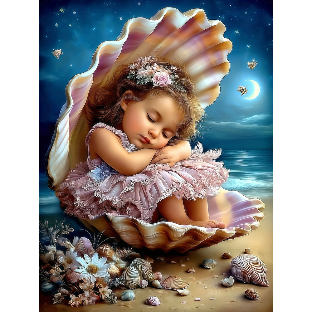 Resin Art Equipment - Алмазная вышивка EverShine DIY: Девушка, 5D,