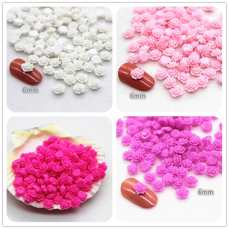 Resin Art Rose - 100 шт. 6 мм кабошон из