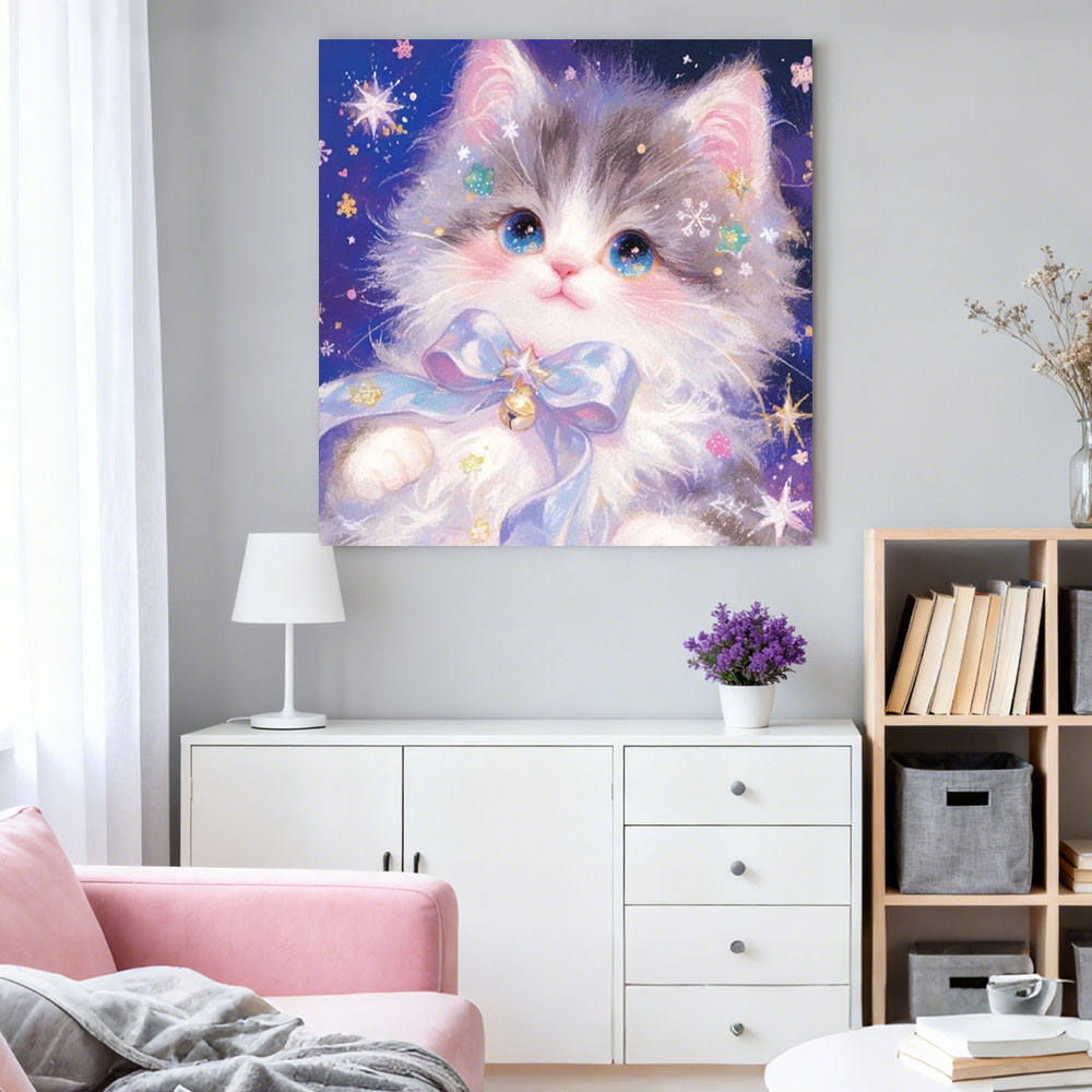 Алмазная мозаика AB: Милый кот – обзор и цена Resin Art Wallpaper