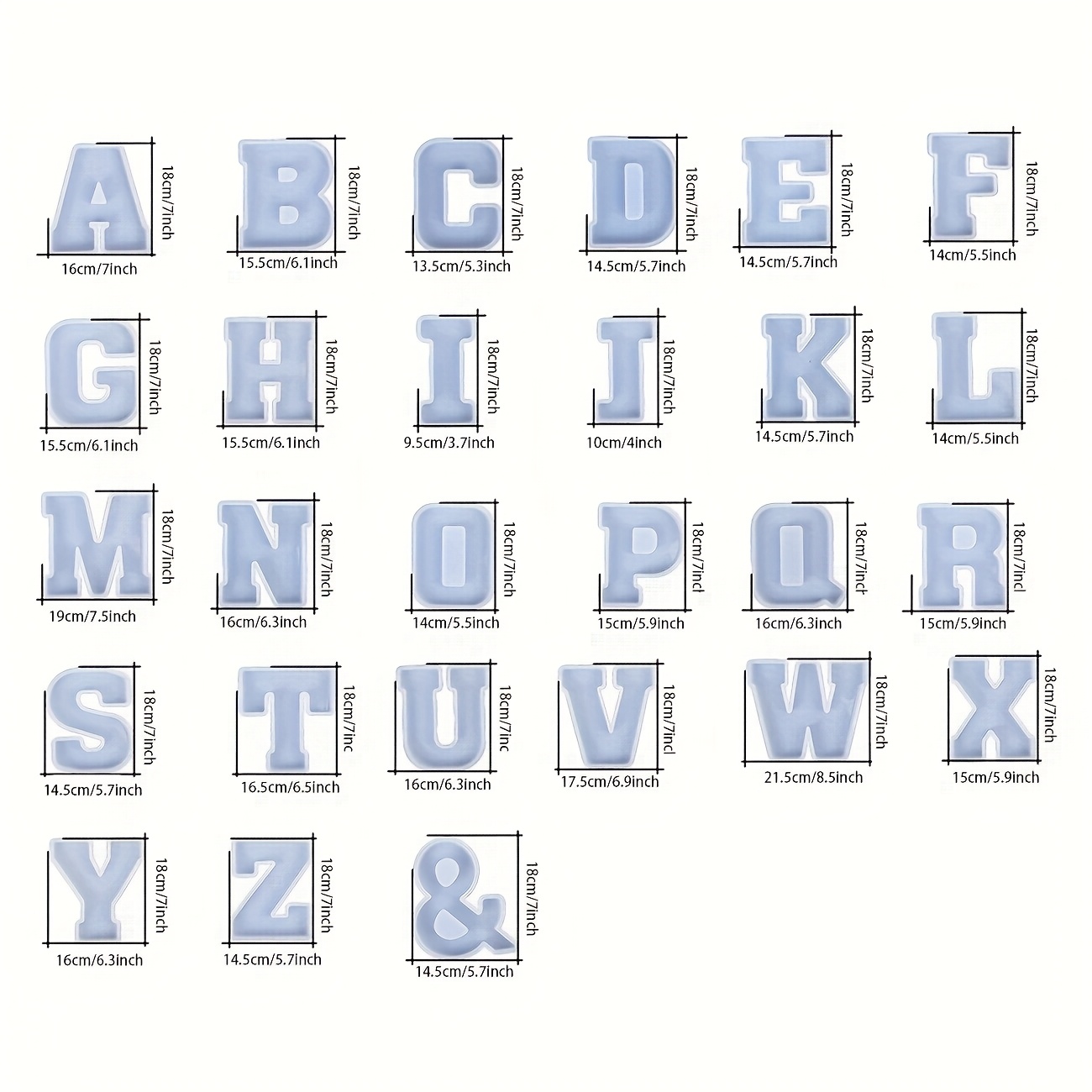 7-дюймовая форма для эпоксидно – обзор и цена Resin Art Alphabet