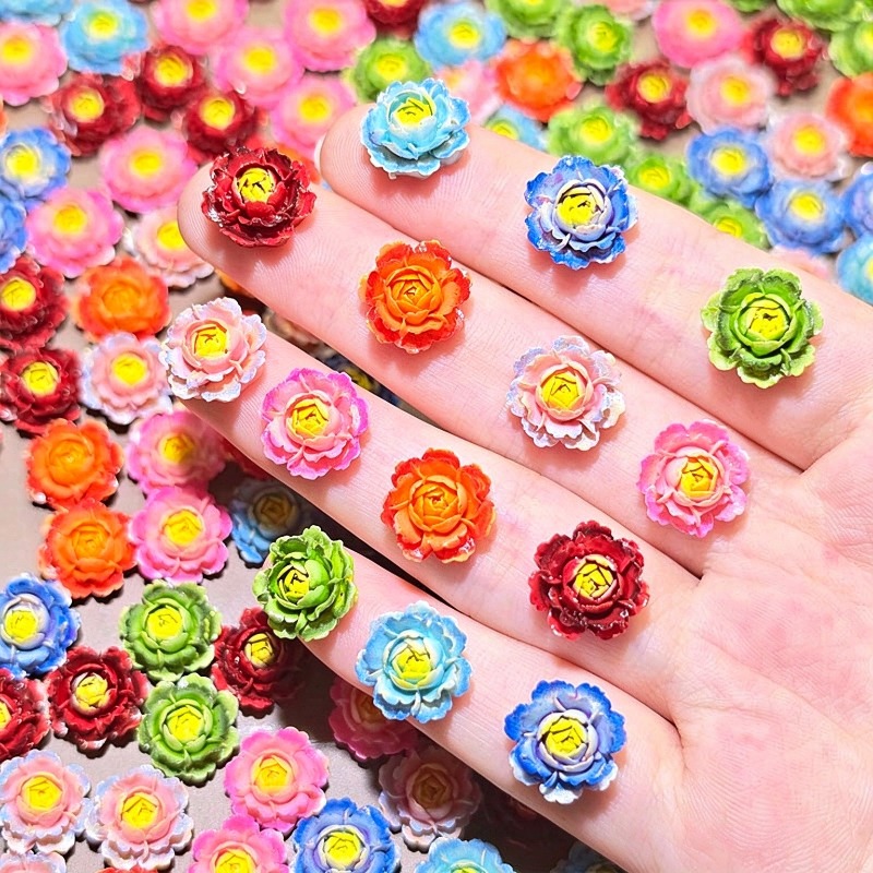 50 шт. разноцветных 3D-кабошон – обзор и цена Resin Art Rose