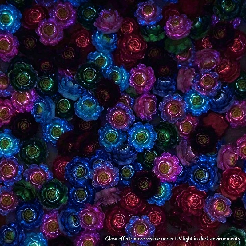 50 шт. разноцветных 3D-кабошон – обзор и цена Resin Art Rose
